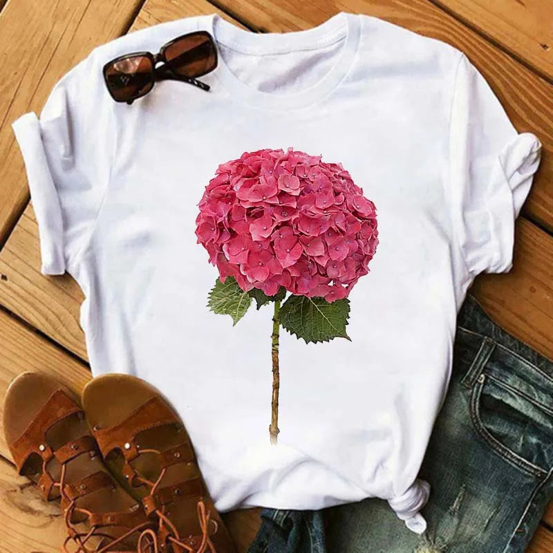 T-Chemise Coquelicots Rouges Style 90s Femme | MDN Store
