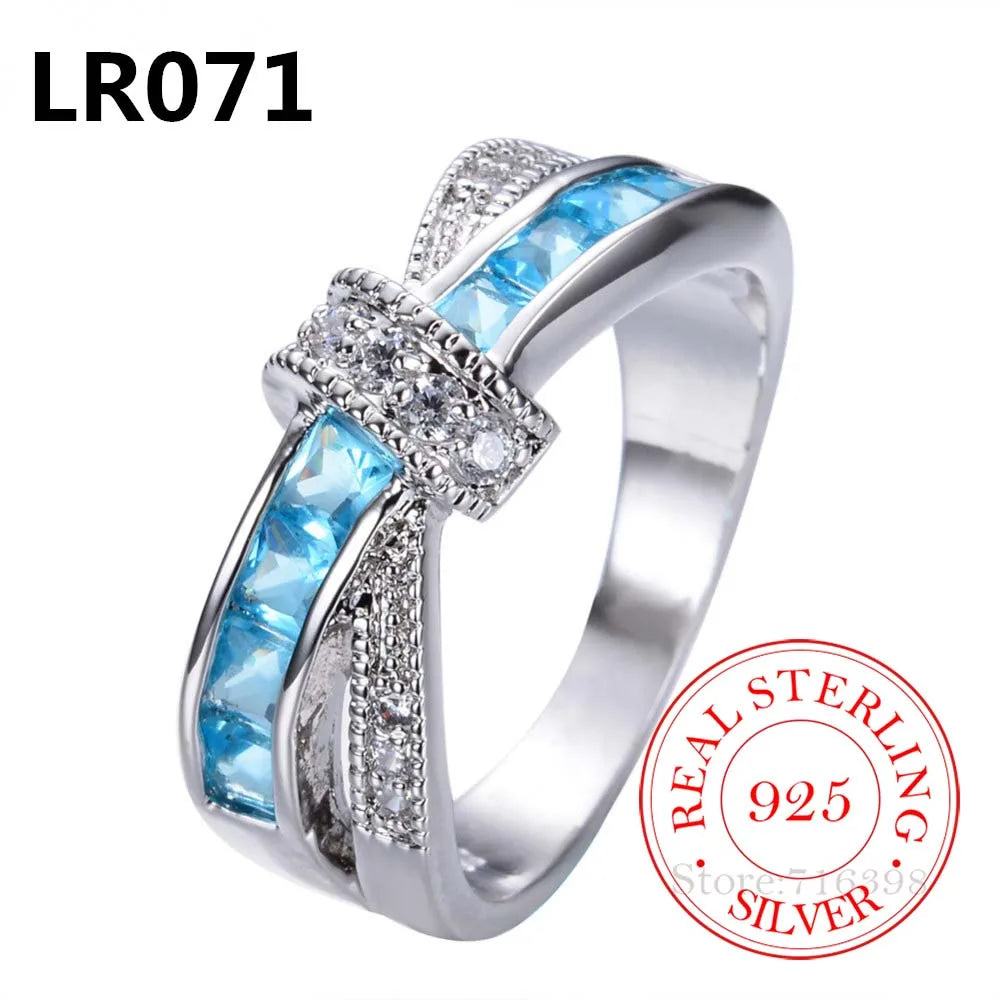 Bague Couple Argent 925 Cristal Violet | MDN Store