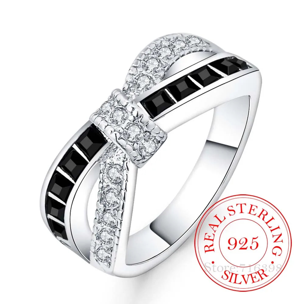 Bague Couple Argent 925 Cristal Violet | MDN Store