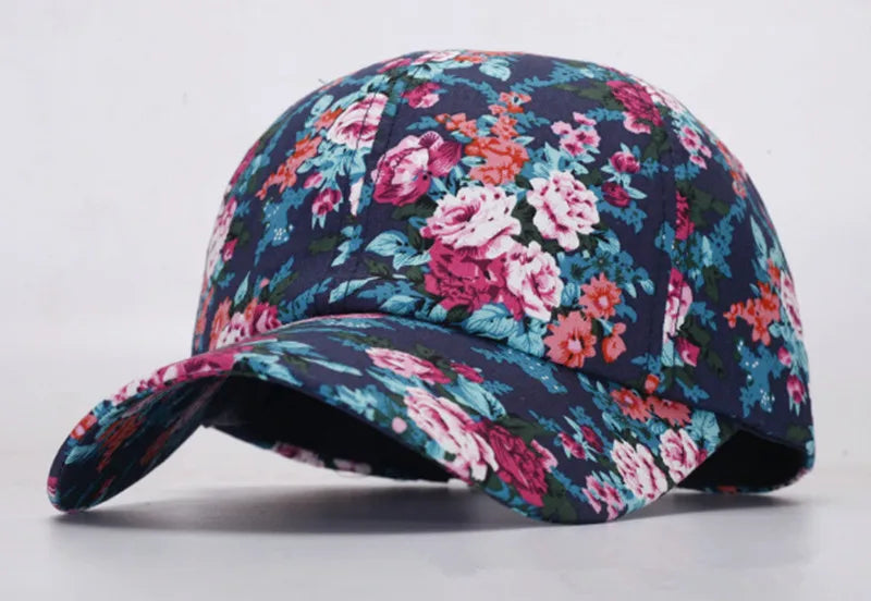 Casquette Baseball Imprime Floral Rose Femme Protection Solaire | MDN Store 25