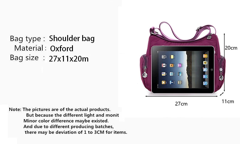 Sac a Main Femme Nylon Oxford Impermeable Grande Capacite Voyage | MDN Store 25