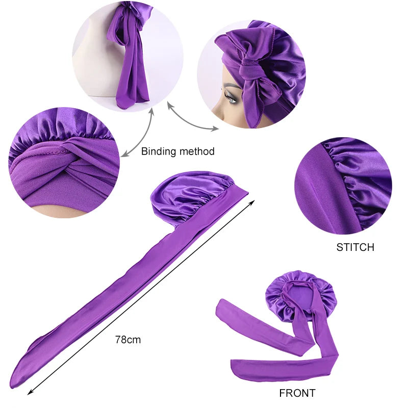 Bonnet Nuit Satin Douche Femme | MDN Store