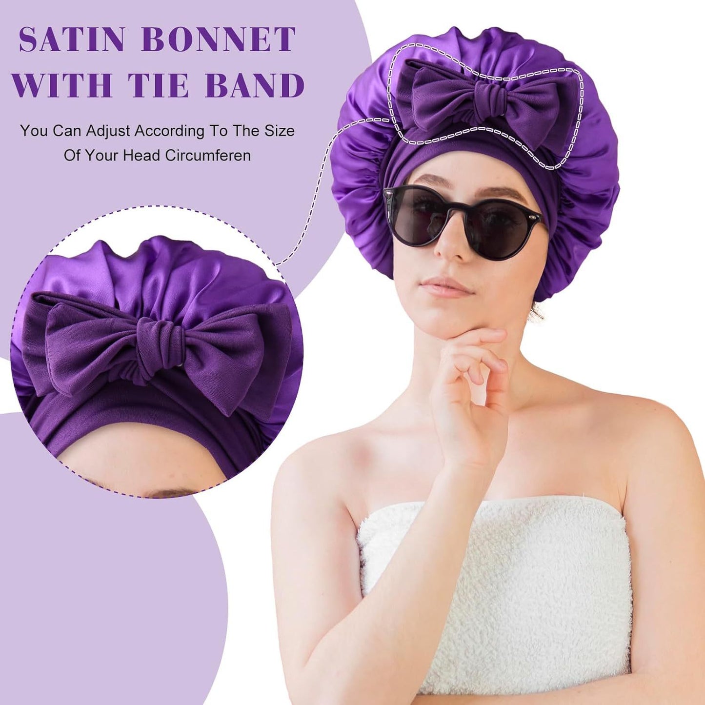 Bonnet de Nuit Satin Femme - Protection Cheveux Douche Sommeil | MDN