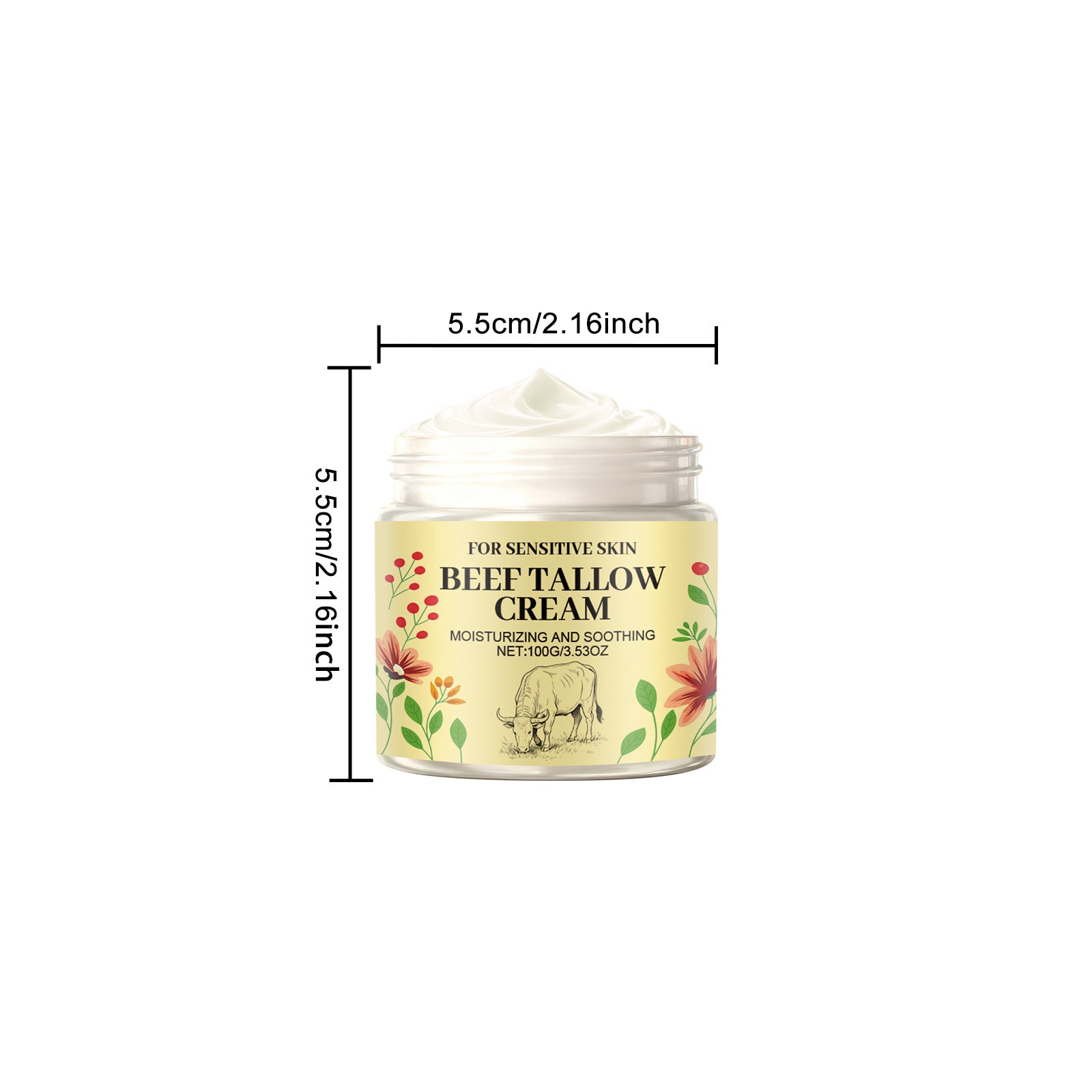 Baume Suif de Bœuf Miel Fouetté Hydratant Raffermissant Anti-Rides 100g | MDN Store