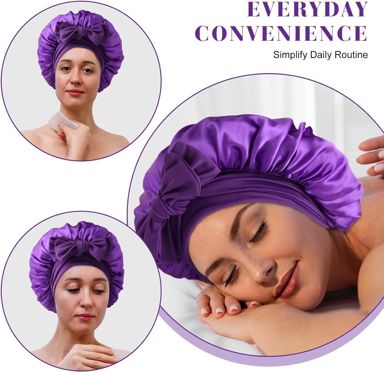 Bonnet Nuit Satin Douche Femme | MDN Store