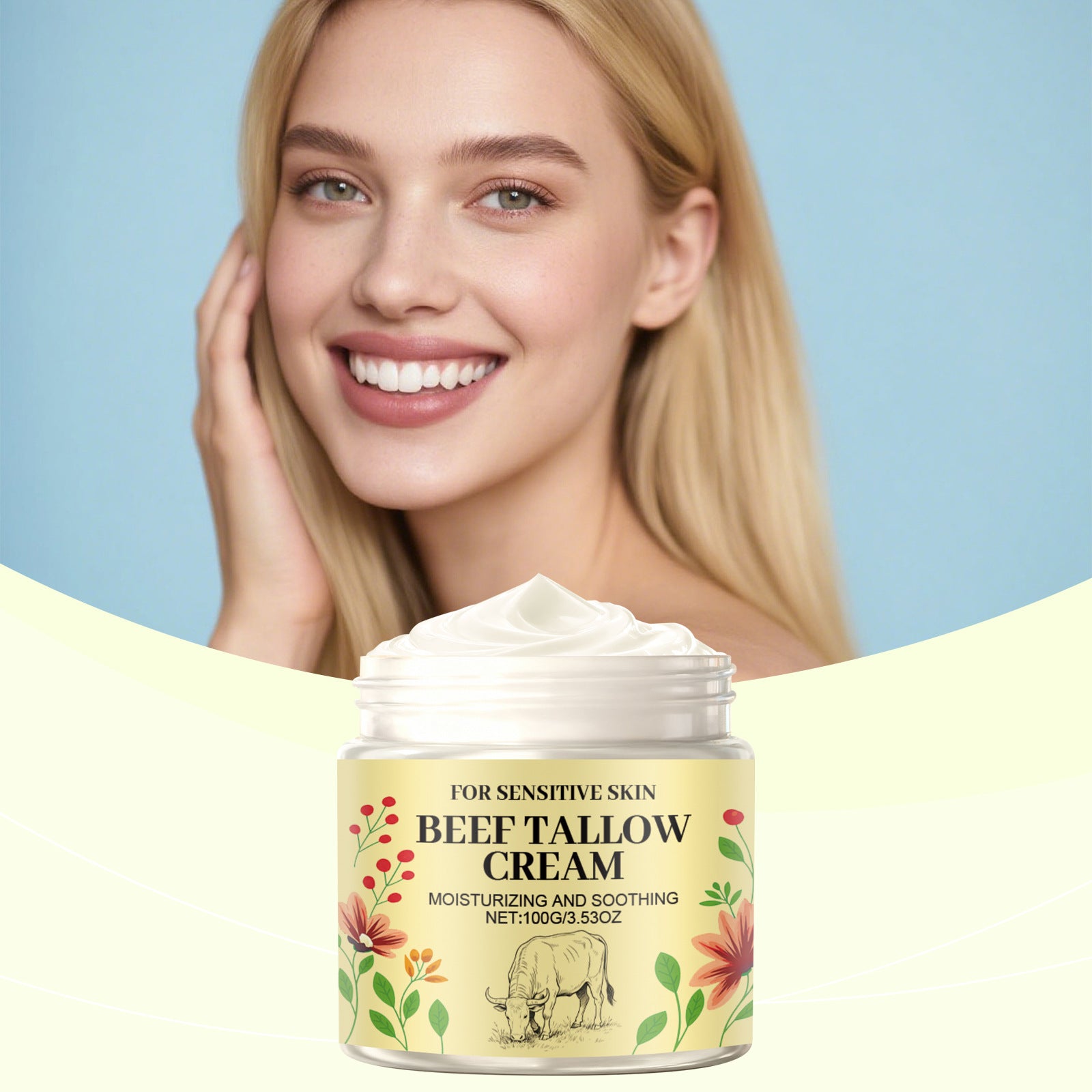 Baume Suif de Bœuf Miel Fouetté Hydratant Raffermissant Anti-Rides 100g | MDN Store