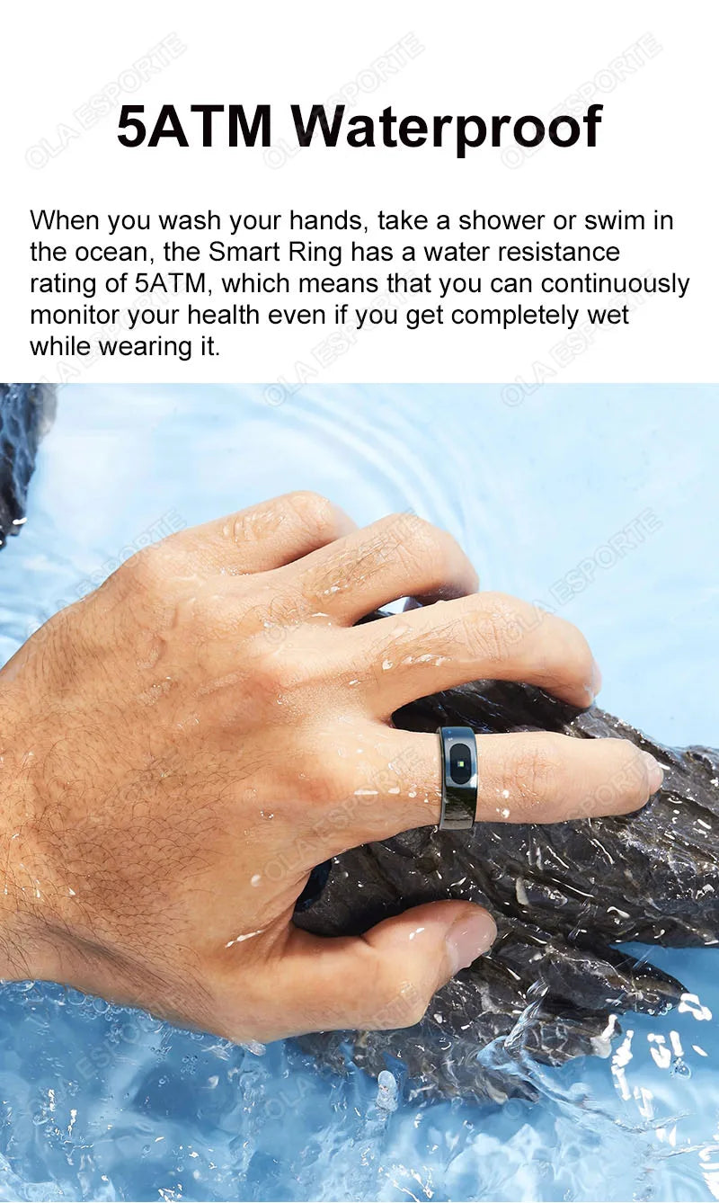 Bague Connectée Smart Ring Santé Température Étanche 5ATM | MDN Store