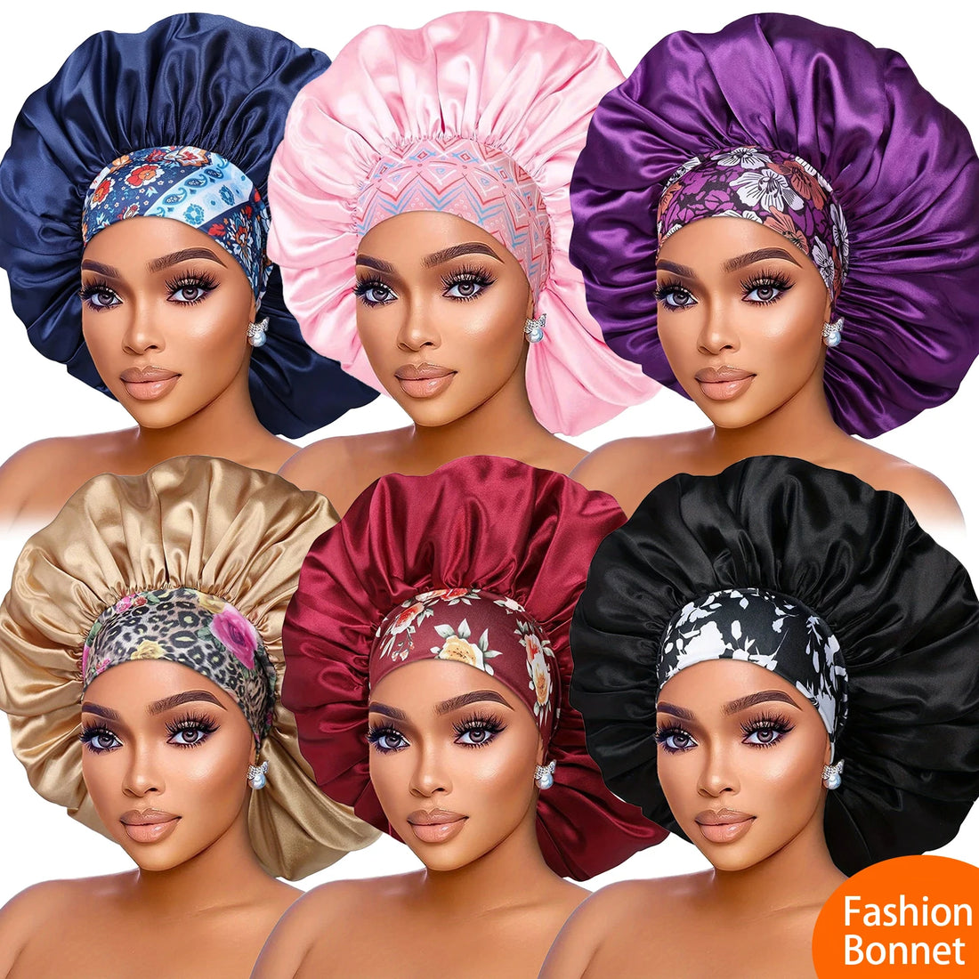 Bonnet Nuit Satin Fleurs | MDN Store