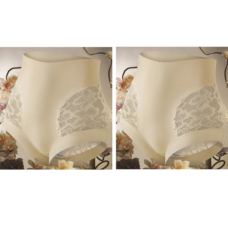 Lot 2 Culottes Gainantes Taille Haute Femme Sans Coutures - Gaine Ventre Plat Minceur | MDN