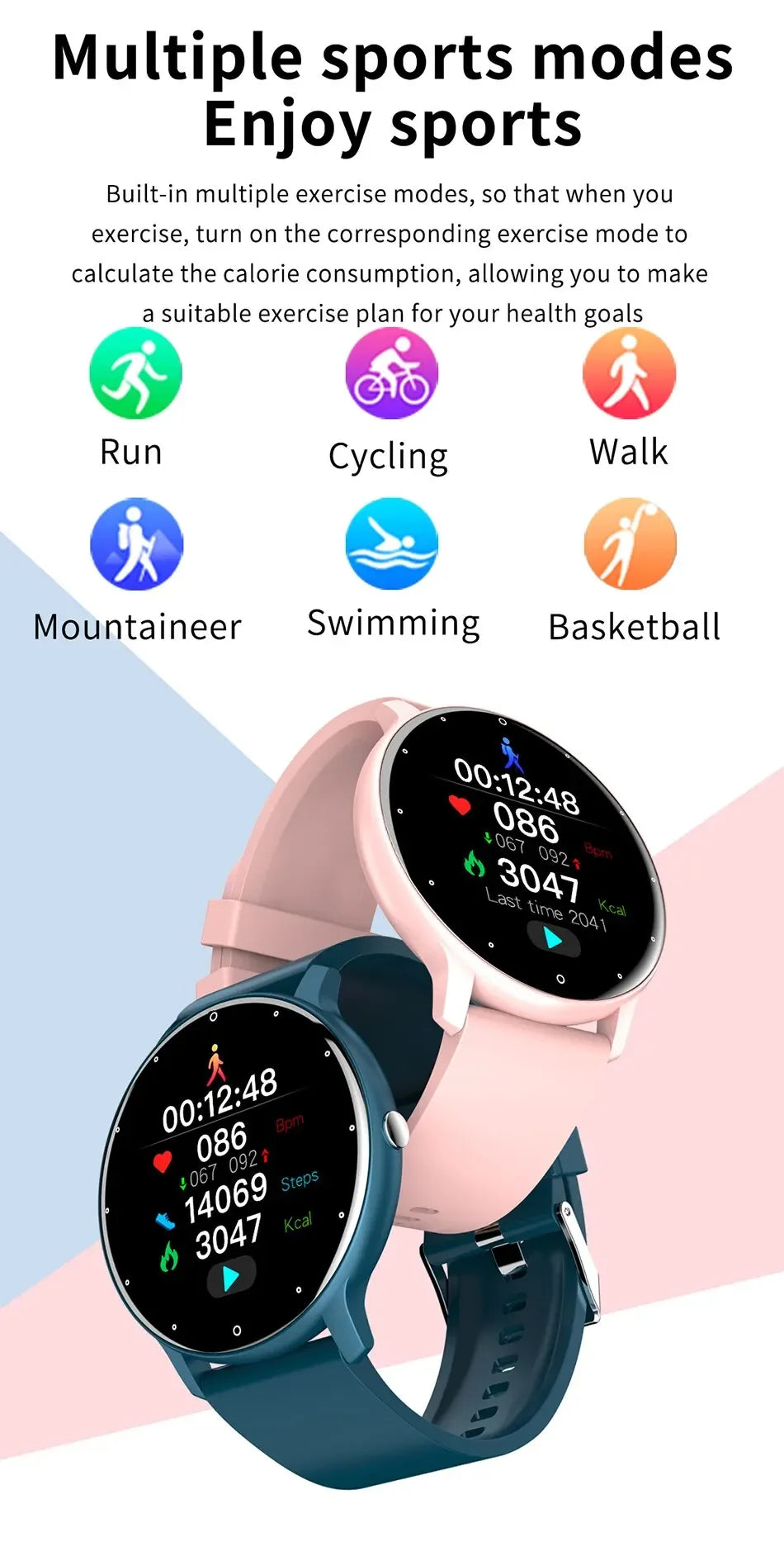 Montre Connectée Sport 1.28" IP67 Fitness Tracker | MDN