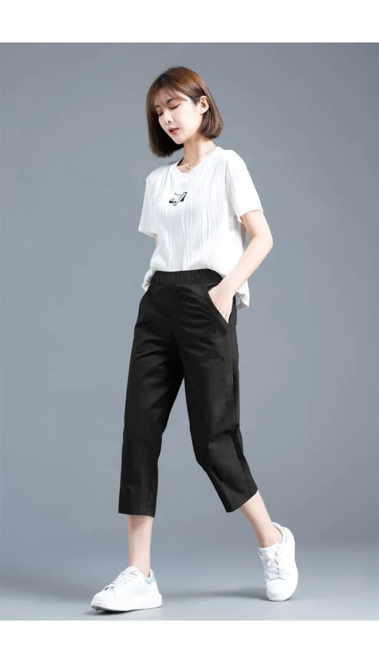 Pantacourt Large Soie Glacée Été Femme | MDN Store
