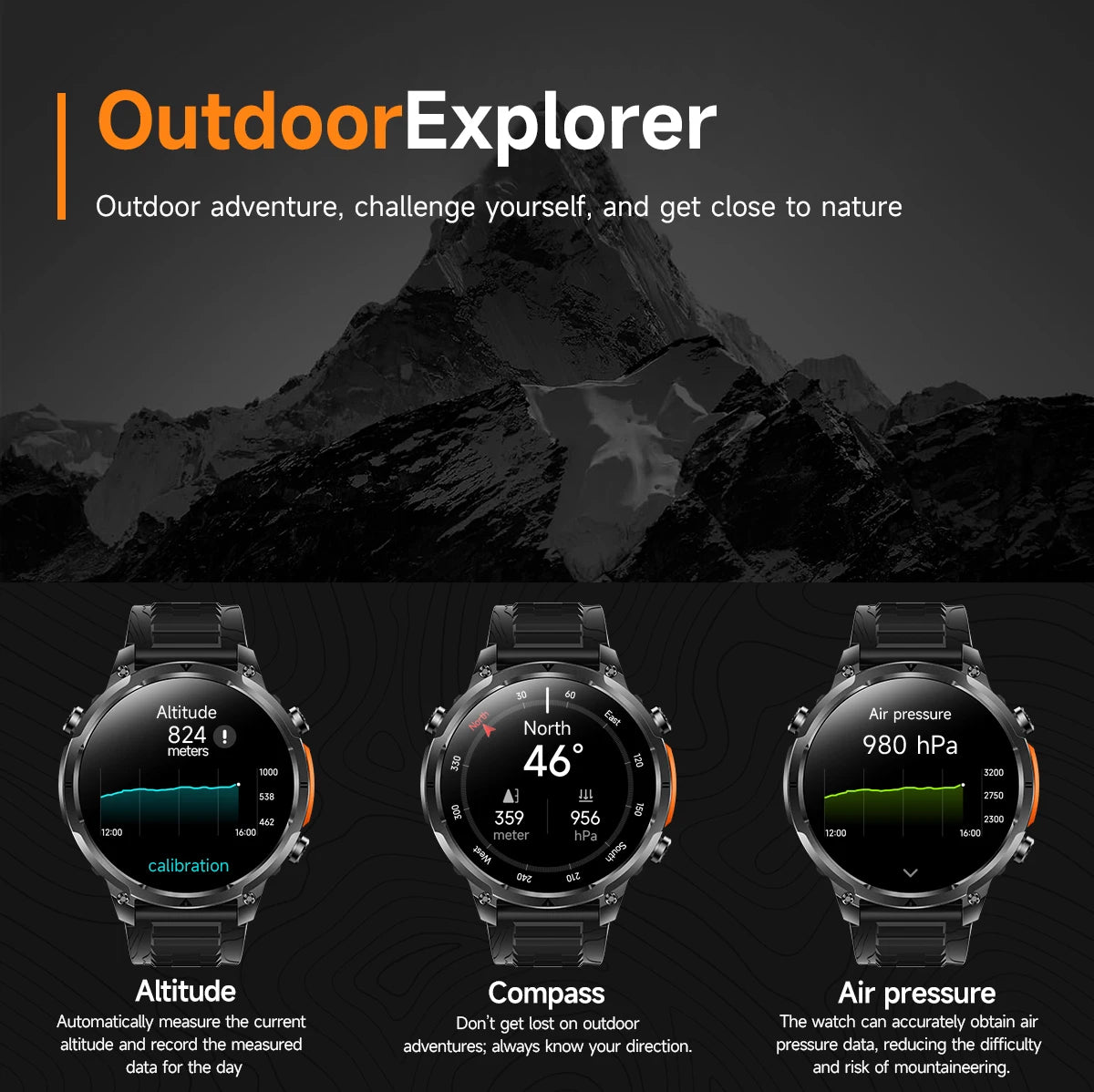 Montre GPS Militaire 1.7" 720mAh Lampe LED IP68 | MDN Store