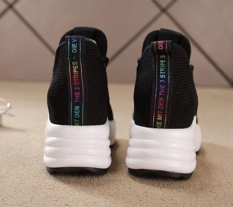 Baskets Femme Tricot Respirantes Talon Compensé | MDN