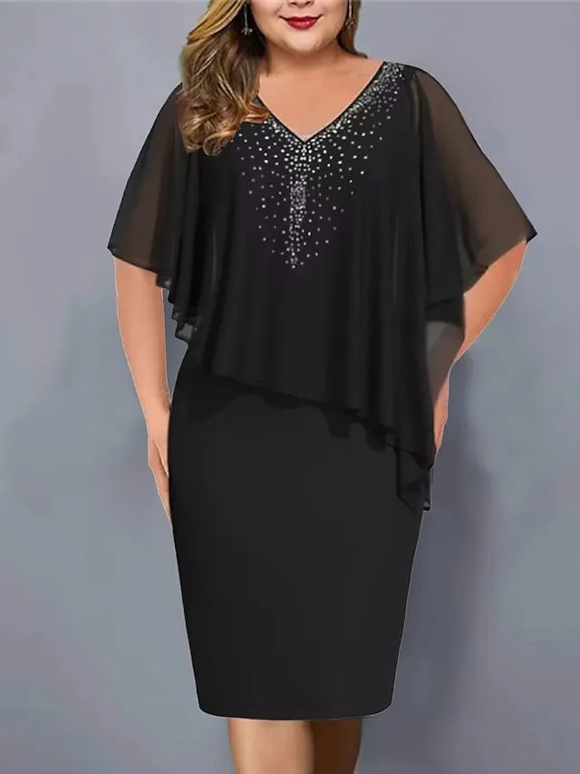 Robe Soiree Femme Strass Moulante Grande Taille Glamour | MDN Store
