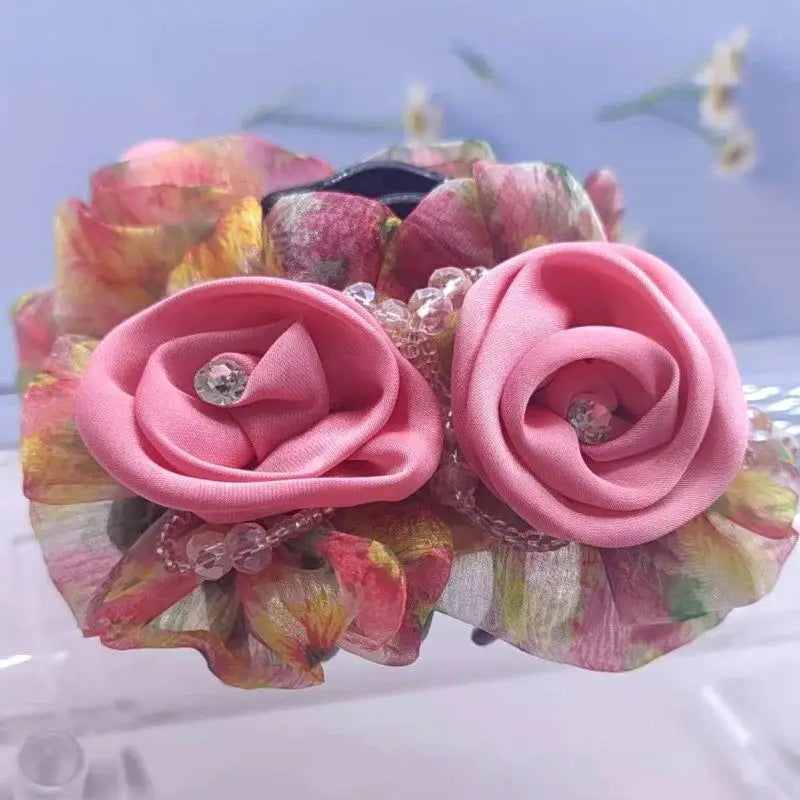 Pince à Cheveux Crabe Fleurie - Accessoire Cheveux Élégant et Pratique | MDN Store