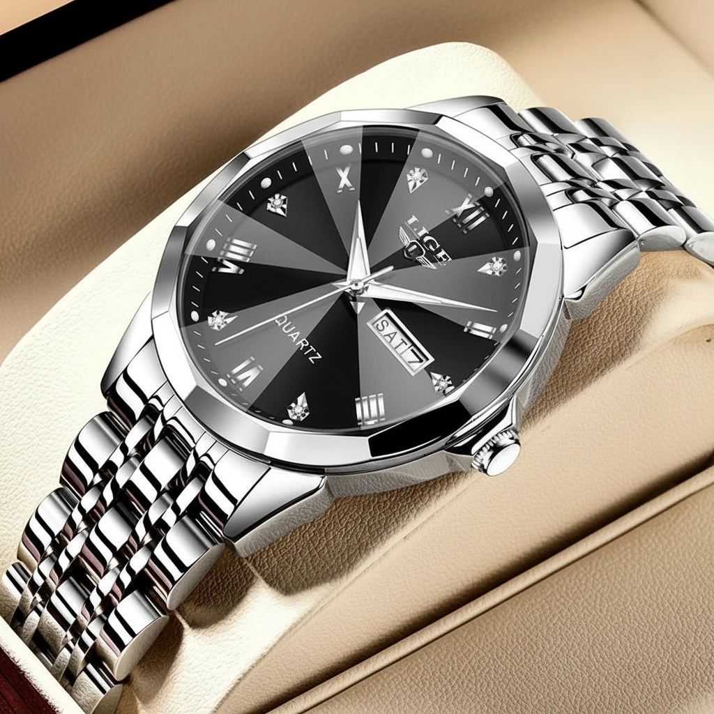 Montre Femme LIGE Luxe Acier Inoxydable Étanche | MDN Store