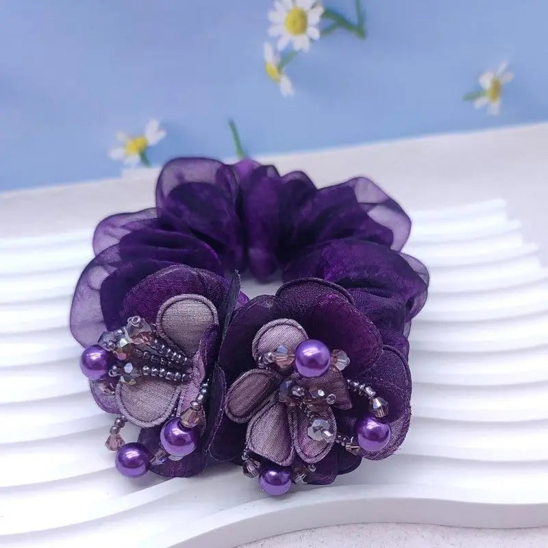 Bandeau Cheveux Fleur Maille Élégant | MDN