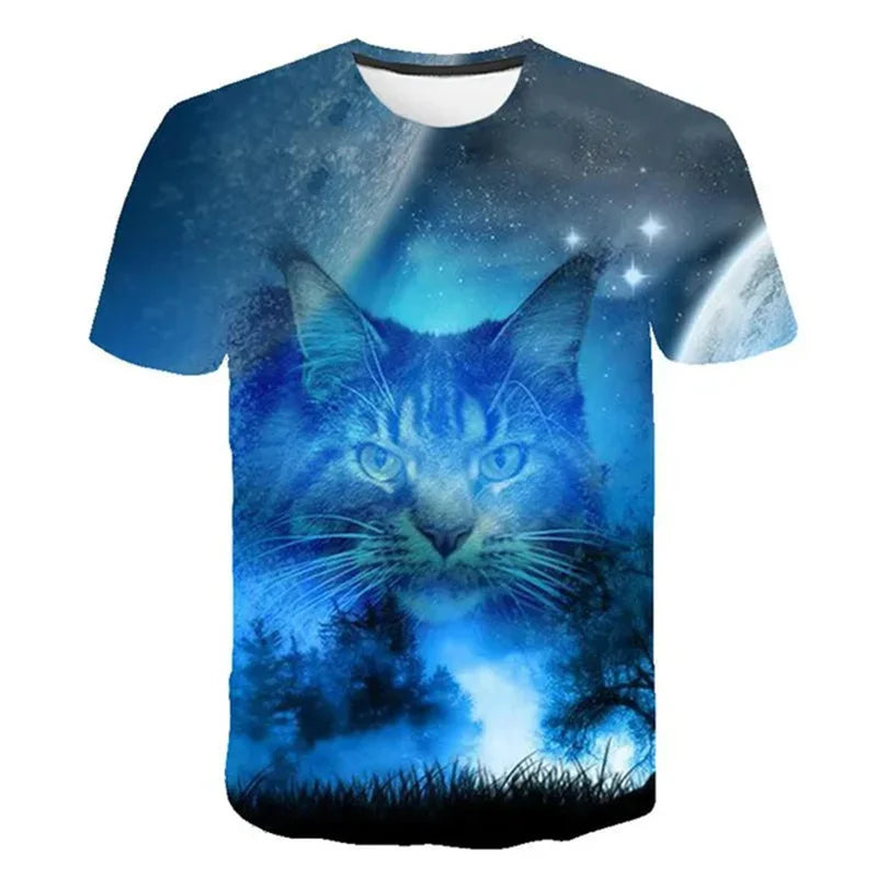 T-Chemise Chat Mystérieux 3D Ample Femme | MDN Store