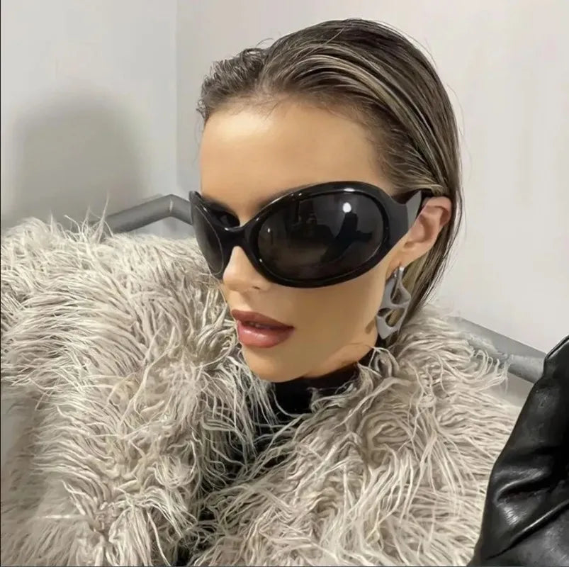 Lunettes de Soleil Style Années 2000 Punk Ovales UV400 | MDN Store