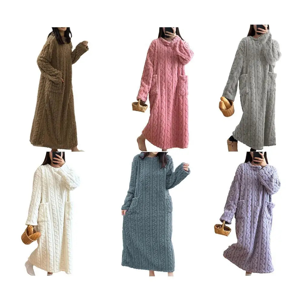 Chemise Nuit Flanelle Poches Hiver | MDN Store