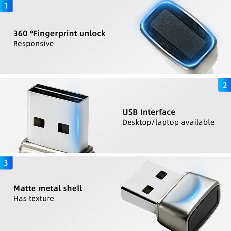 Lecteur Empreinte Digitale USB Biométrique Windows Hello - Sécurité PC Laptop | MDN