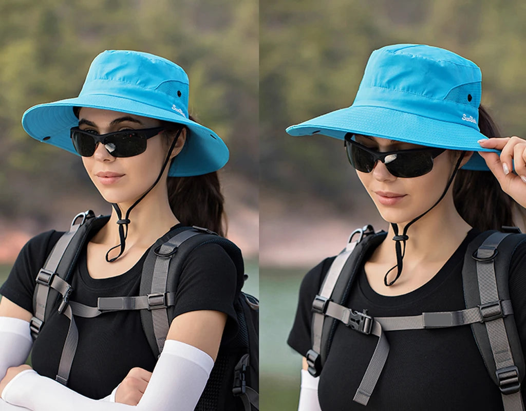 Chapeau Bob Pliable Trou Queue Cheval Bleu | MDN Store
