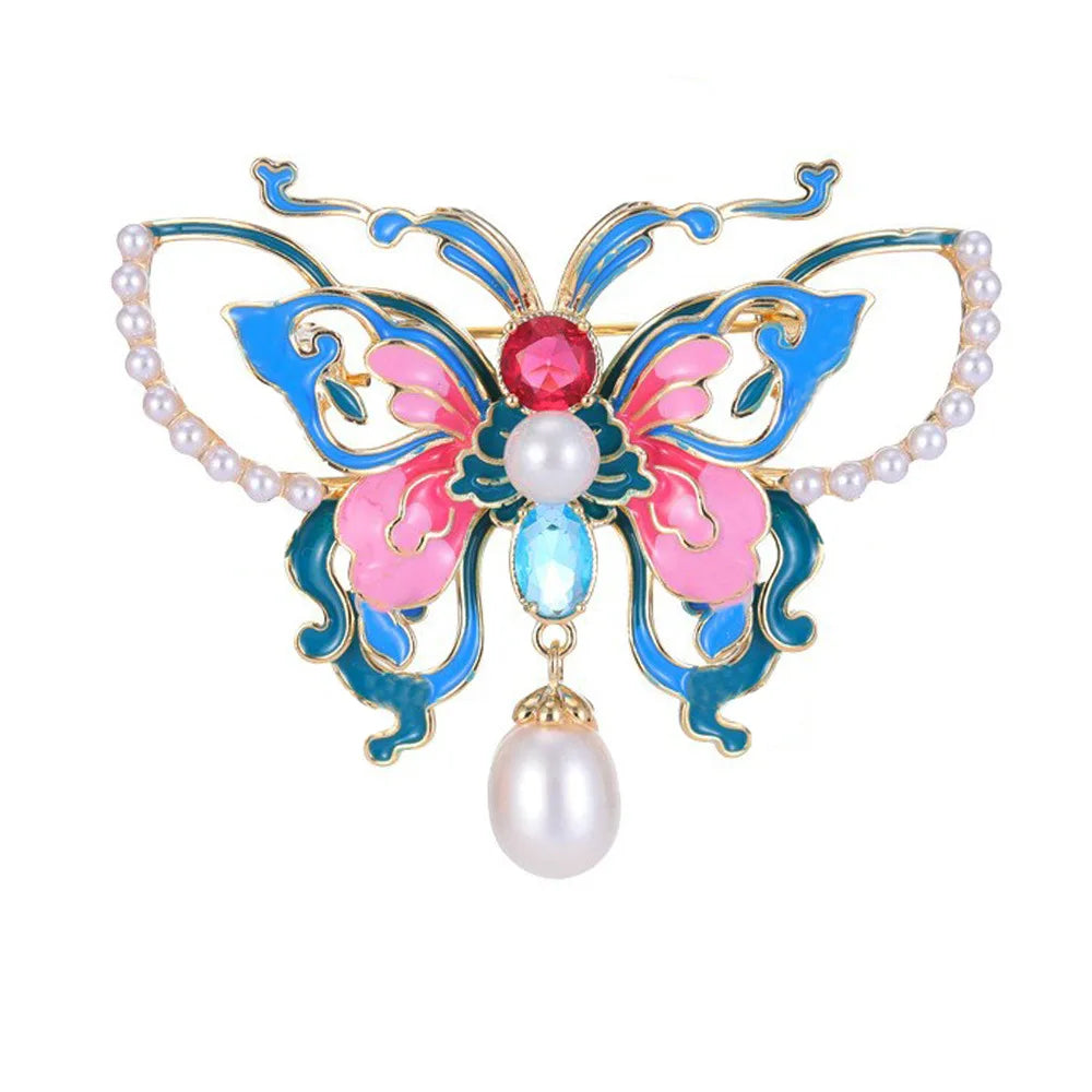 Broche Papillon Baroque Vintage Pin Badge Élégant | MDN
