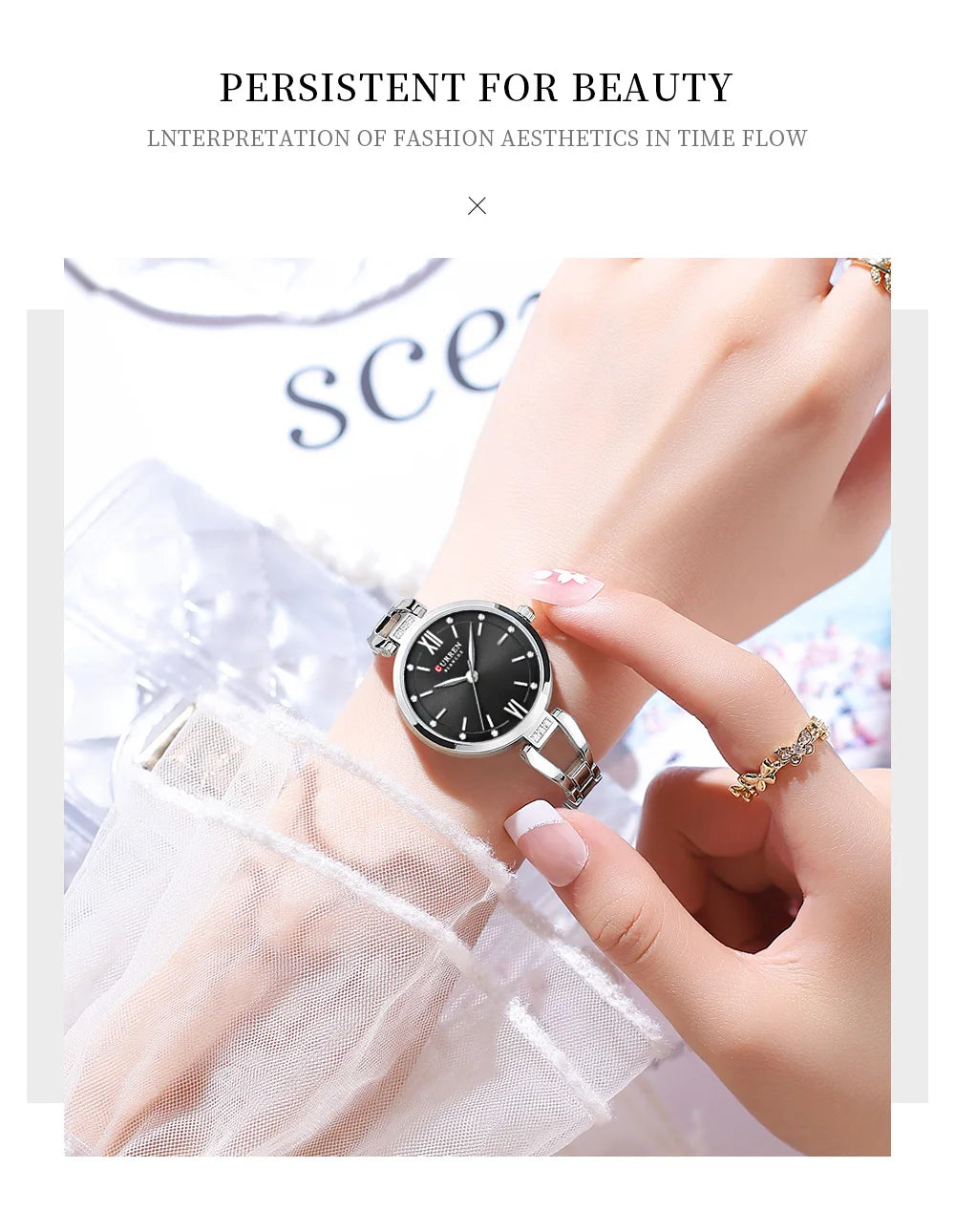 Montre Quartz Femme Acier Inoxydable Elegante Bracelet Fashion | MDN Store 25
