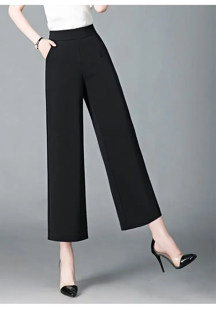 Pantalon Large Soie Glacée Blanc Femme | MDN Store