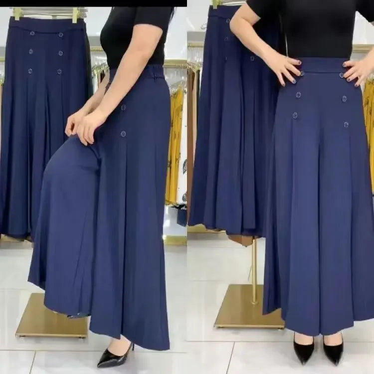 Pantalon Large Femme Anti-Froissage Noir | MDN Store