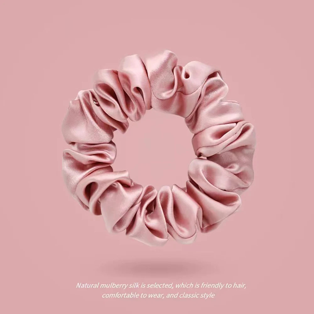 Chouchou Soie de Mûrier 100% Pure 19 Momme - Élastique Cheveux Premium | MDN Store
