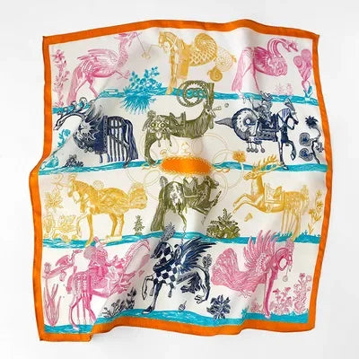 Foulard Carré Soie Naturelle 100% 53cm Femme | MDN Store