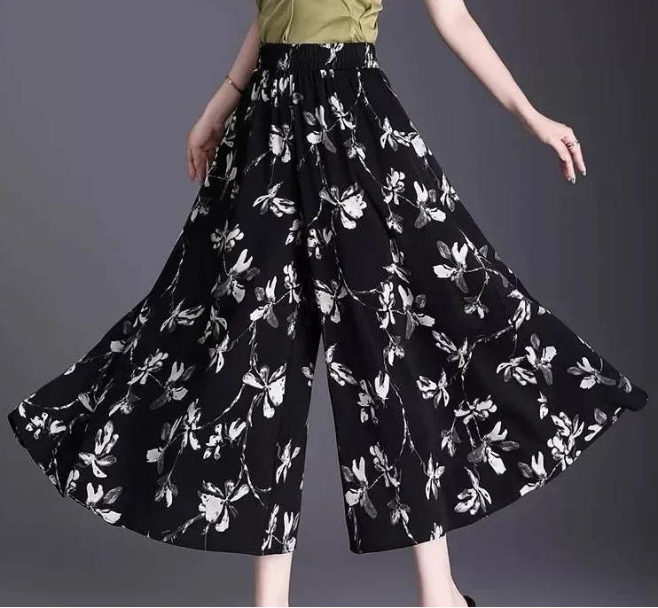 Jupe-Pantalon Femme Évasée Noire Protection Solaire | MDN Store