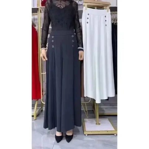 Pantalon Large Femme Anti-Froissage Noir | MDN Store