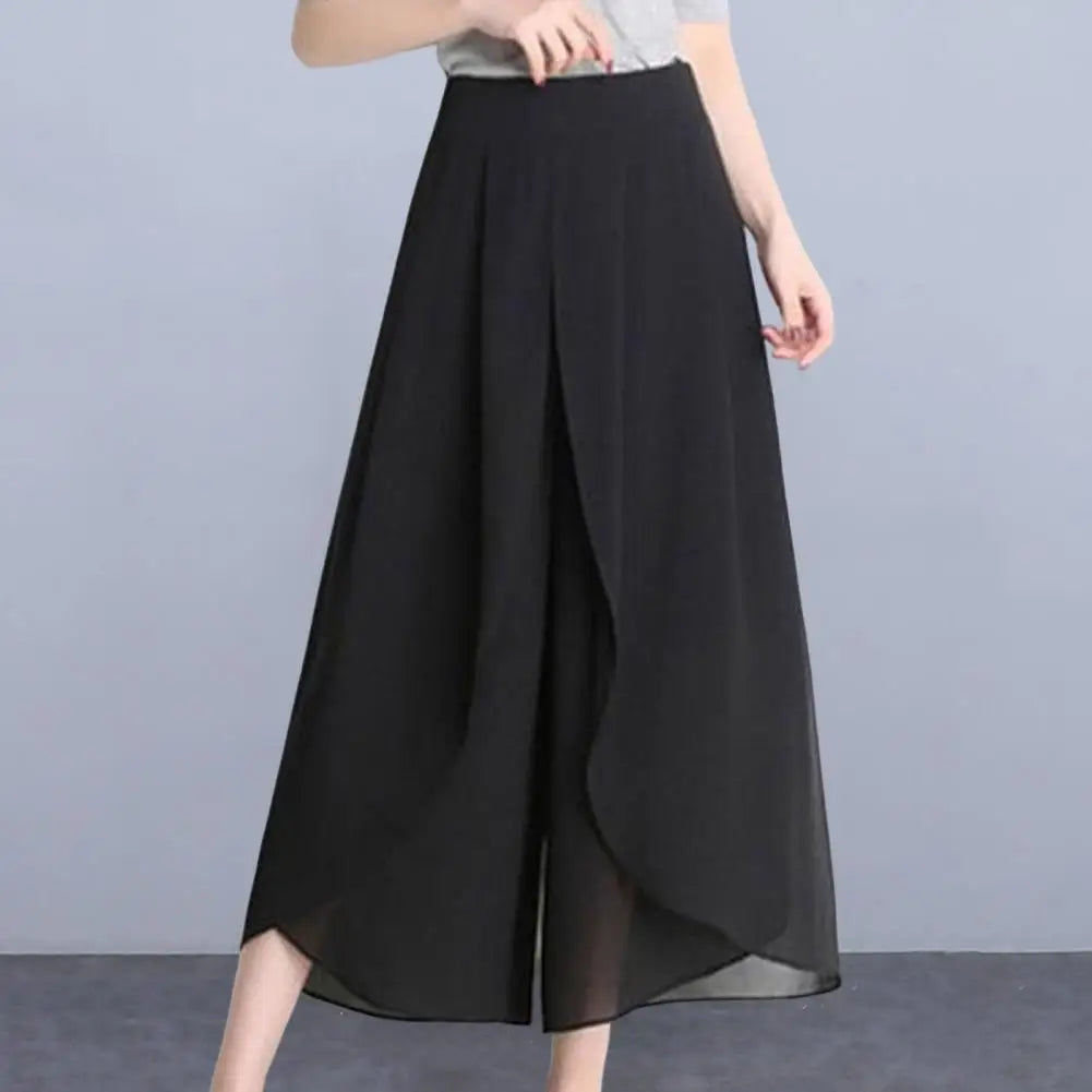 Pantalon Grande Femme Mousseline Taille Haute | MDN Store