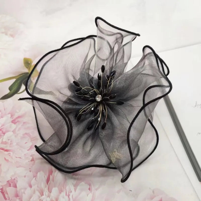 Chouchou Fleur Organza Strass | MDN Store