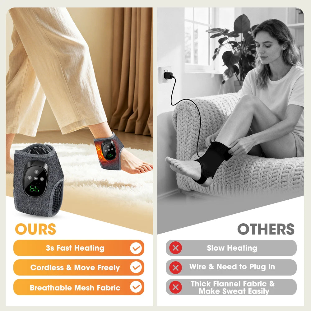 Masseur Electrique Sans Fil Pieds Chevilles Airbag Chaleur | MDN Store 25