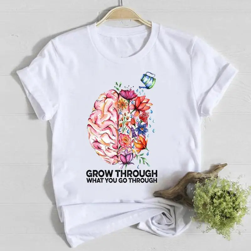 T-shirt Fleurs Printemps Graphique Femme | MDN
