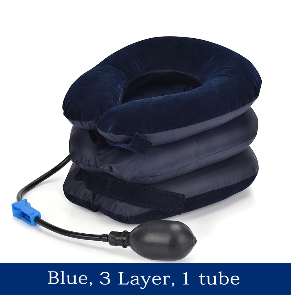 Coussin Cervical Gonflable Masseur Nuque Traction 3 Couches | MDN