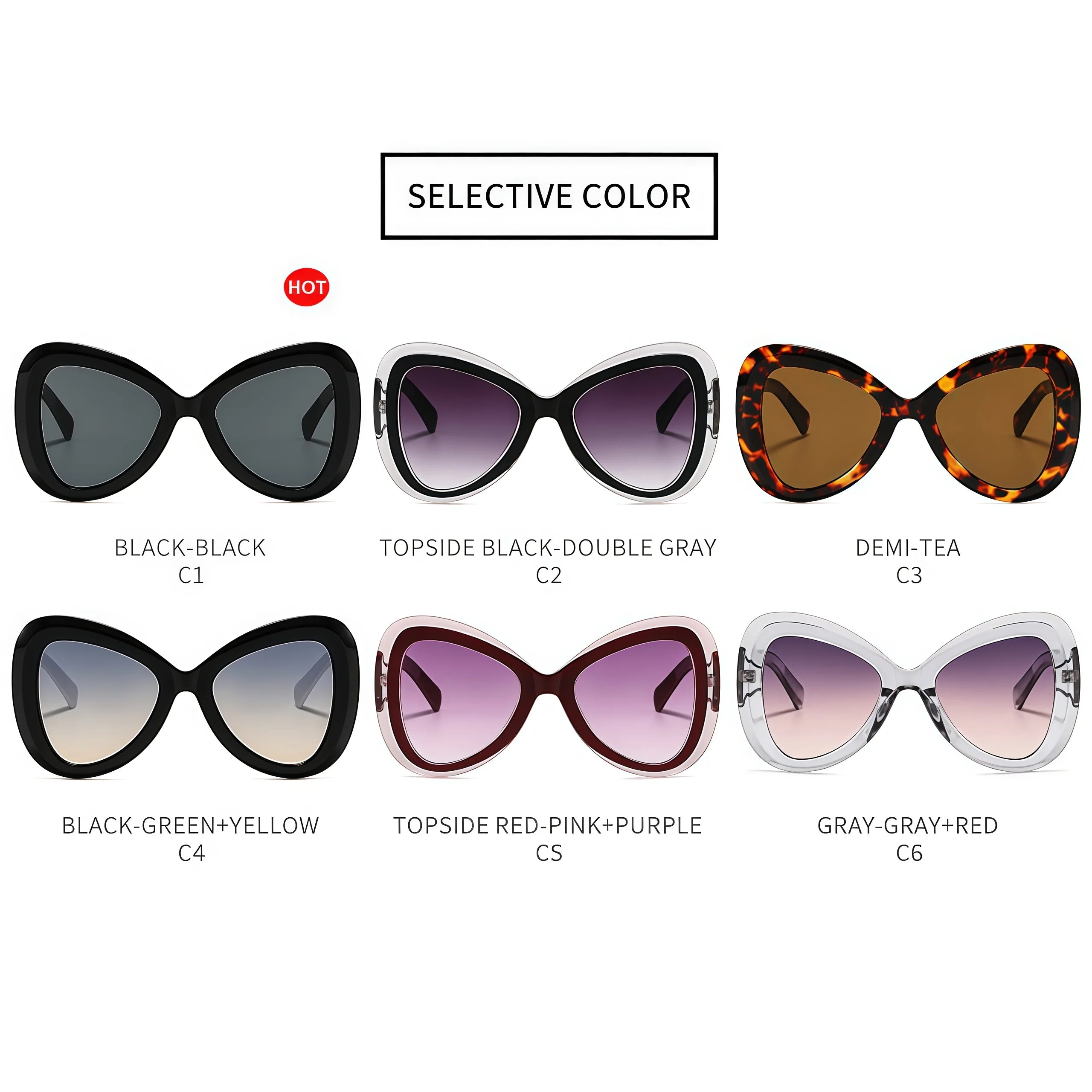 Lunettes Soleil Papillon Ample UV400 | MDN Store