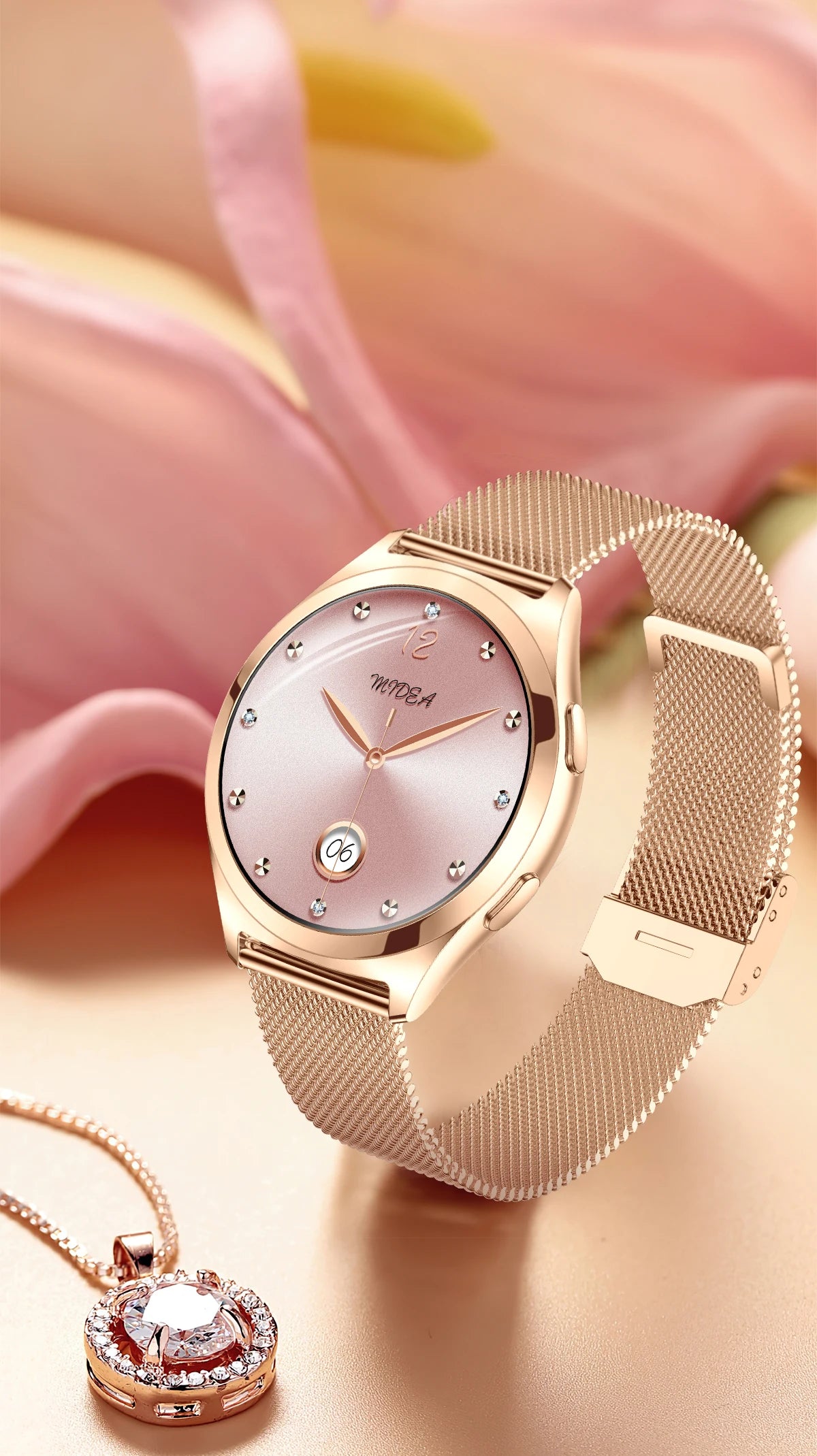 Montre Connectée Femme Luxe 1.27" Boussole IP68 | MDN Store