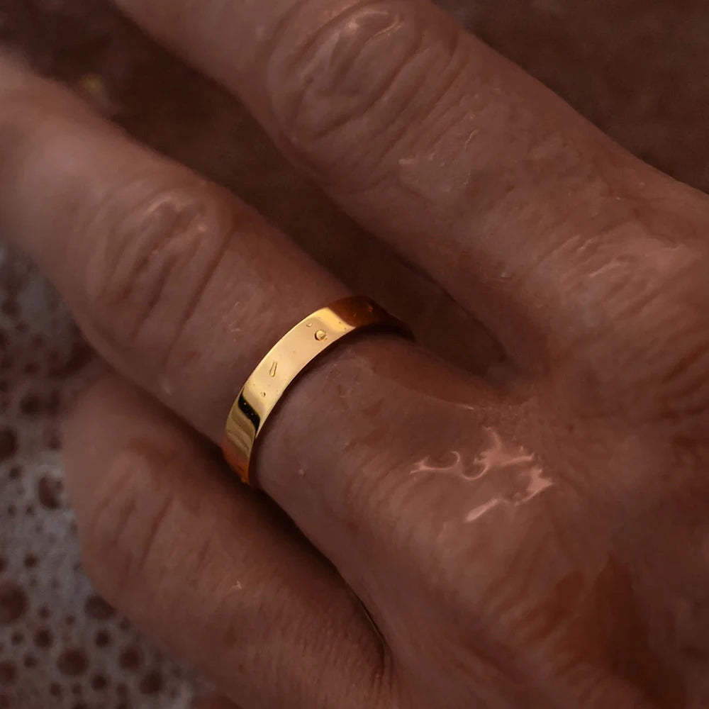Bague Simple Acier Inoxydable Unisexe Minimaliste Personnalisée | MDN Store