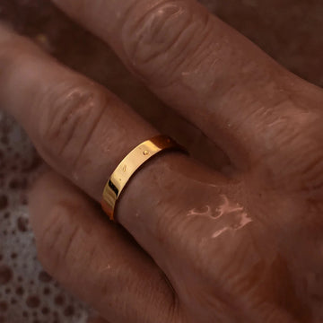 Bague Simple Acier Inoxydable Unisexe Minimaliste Personnalisée | MDN Store