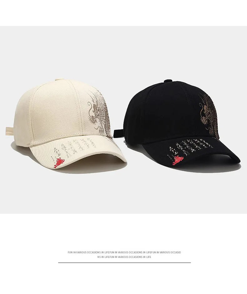 Casquette Baseball Dragon Style Chinois Femme Coton Reglable | MDN Store 25