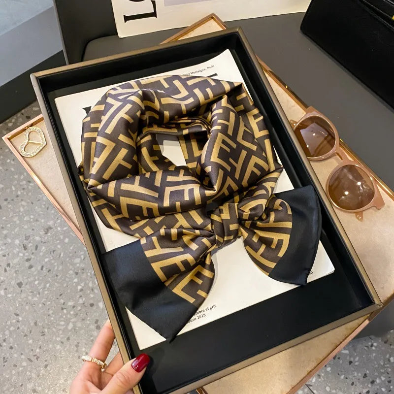 Foulard Soie Long Étroit Femme Cravate | MDN Store