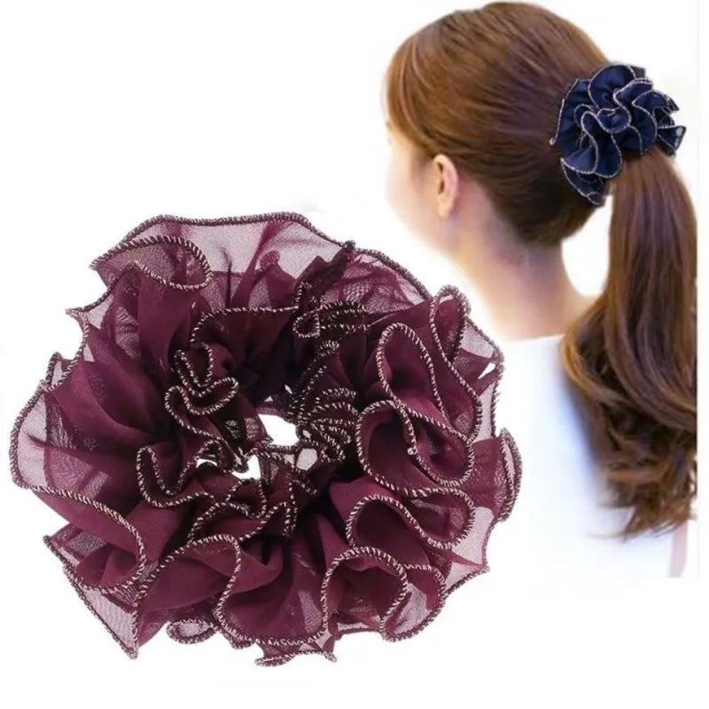 Chouchou Dentelle Nœud Fantaisie - Élastique Cheveux Femme Fille Haute... | MDN Store
