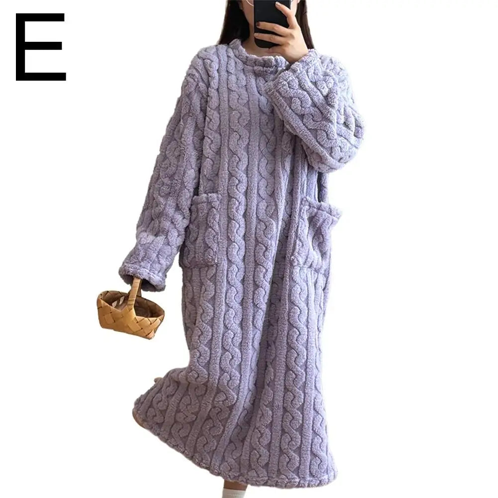 Chemise Nuit Flanelle Poches Hiver | MDN Store