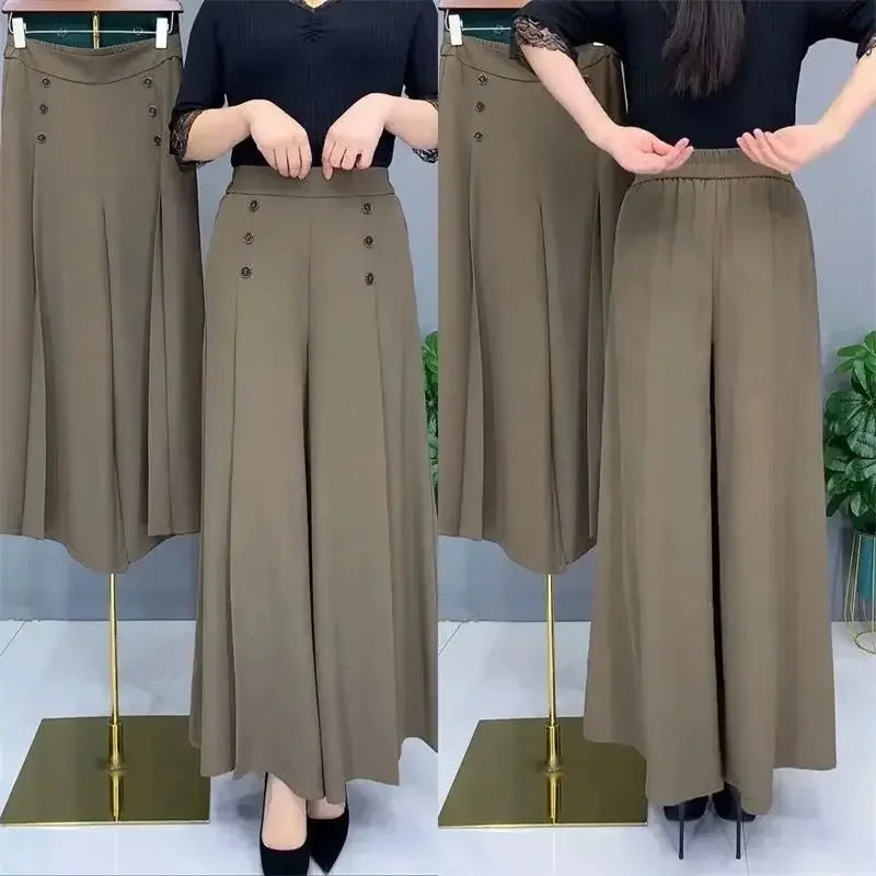 Pantalon Large Femme Anti-Froissage Noir | MDN Store