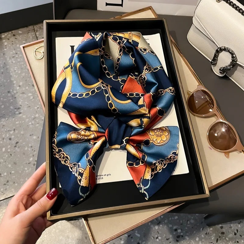 Foulard Soie Long Étroit Femme Cravate | MDN Store