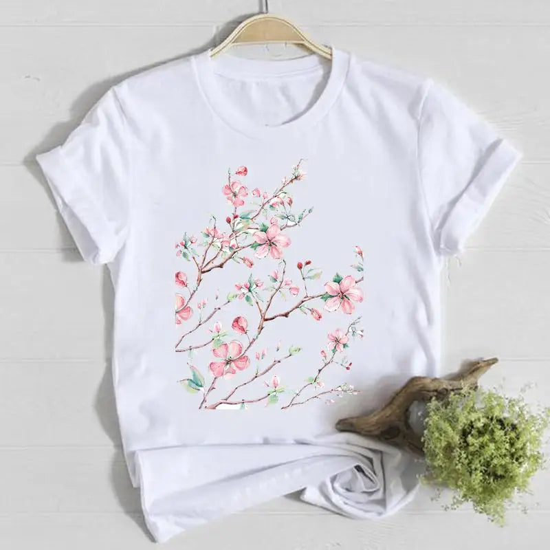 T-shirt Fleurs Printemps Graphique Femme | MDN